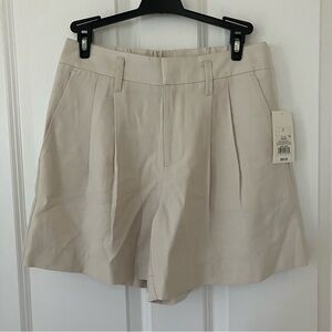 A new day shorts target pleated tan beige size 2 stretchy waistband Target NEW